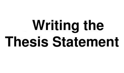 Thesis Statement是什么？