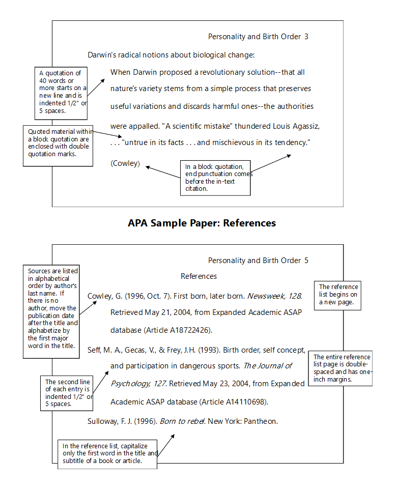 APA格式reference规范